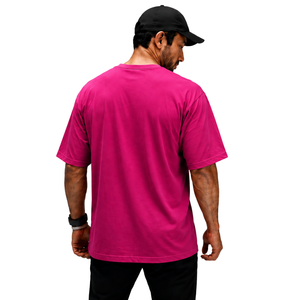 Camiseta Extra Grande para Hombre, 100% Algodón, Color Rosa Intenso, Cuello Redondo, Manga Corta, Transpirable, Informal, para Gimnasio, Ropa Deportiva, Entrenamiento - Product Image 2