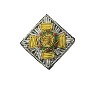 Pips de alambre de lingotes de oro de alta calidad, insignia de estrella bordada de encaje único británico, decoración alta para coser - Product Image 1