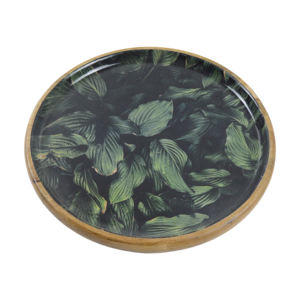 Plato de Servir Redondo de Madera Esmaltada, Material de Madera, Vajilla de Cocina para Interiores, Plato de Servir con el Mejor Diseño - Product Image 4
