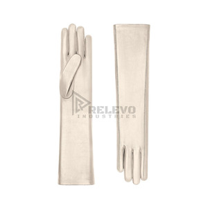 Gants longs en fourrure pour femmes, élégants accessoires de mode d'hiver, faible MOQ - Product Image 3