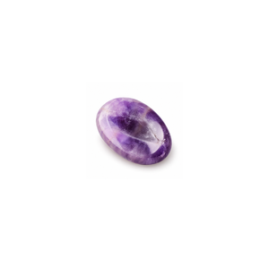 Natural Purple Crystal Oval Gemstone Carved <b>Ornament</b> Hand Polished Semi Precious <b>Stone</b> Massage Decor - Product Image 1