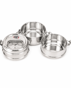 Dheer International Stainless Steel Food Grade 202 Clip Tiffin Wholesale 3 Tier - Product Image 4