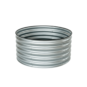 Jardinera redonda moderna de metal galvanizado, maceta elevada para jardín exterior, para verduras y flores, de Vietnam GB015 - Product Image 1