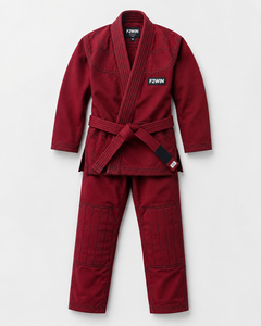 Kimono de BJJ F2WIN Negro con Costuras Rojas, Corte Regular para Hombre, Algodón Resistente de Secado Rápido, Uniforme de Judo, Ropa Deportiva para Adultos, Precio Económico - Product Image 1
