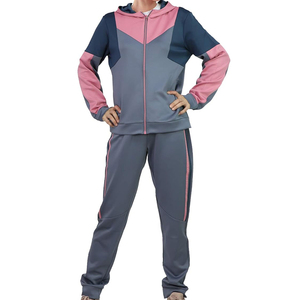 Womens Colorblock Tracksuit Hooded <b>Jacket</b> and Pants Set Activewear <b>Gym</b> Sports Running Jogging Suit Wholesale - Product Image 4