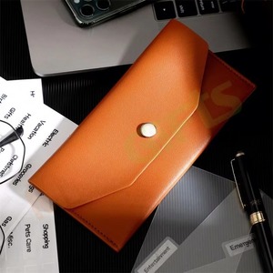 Soft Cowhide Leather Wallet Vintage Long Envelope Money Pouch Clutch <b>Folder</b> Elegant Coin Purse Multi <b>Card</b> Holder for Cash - Product Image 1