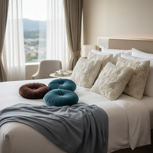 Almohada de Dormir Personalizable de Lujo de 14x14 Pulgadas, de Poliéster Suave con Diseño Floral, para Uso en el Hogar y Hoteles - Product Image 2