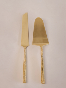 Ensemble de couteaux à gâteau en gros |   Ensemble de lève-pâtisseries plaqué or PVD pour cadeau de fête - Product Image 3