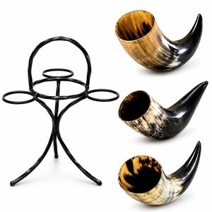 ARTWORK MAESTRO Corne de buffle en bois, sifflet, corne à vent, corne de chasse en cuir portable, outil de chasse, souvenir de vacances - Product Image 3