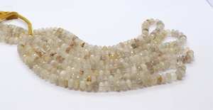 Cuentas facetadas de rutilo dorado natural de 8-9 mm, cuentas de piedra preciosa de rutilo dorado, cuentas de rutilo amarillo para la fabricación de joyería. - Product Image 4