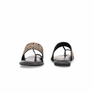 Chappal étnico negro para mujer - Product Image 2