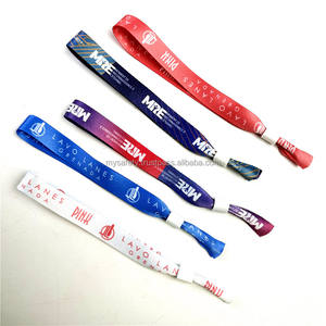 Bracelets en tissu promotionnels personnalisés à faible MOQ, bracelets de main personnalisés pour le personnel, bracelets en polyester, bracelets souples écologiques à usage unique - Product Image 1