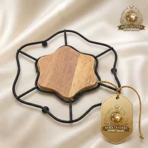Wooden Serving <b>Boards</b> With Ceramic Tile Inlay Hot Pot Holders Table Protectors Kitchenware - Product Image 3
