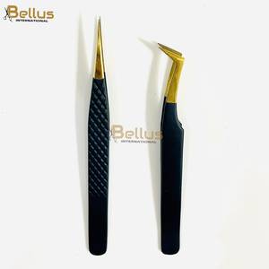 Pinzas de Precisión Bellus International de Acero Inoxidable de Lujo con Punta Suave y Agarre Nano para Extensiones de Pestañas de Volumen Ruso 45 90 - Product Image 6