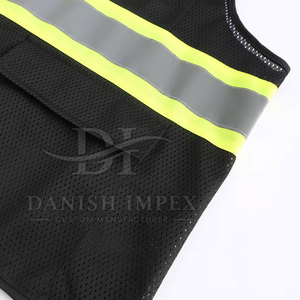 เสื้อกั๊กนิรภัยสำหรับผู้ชายเสื้อกั๊กทำงานสีทึบ - Product Image 5