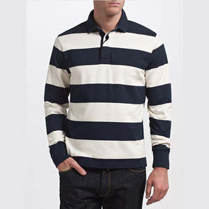 Maillot de rugby décontracté personnalisé – Créez votre propre logo frontal, 100 % coton, manches longues, poche, impression numérique pour club scolaire masculin - Product Image 5