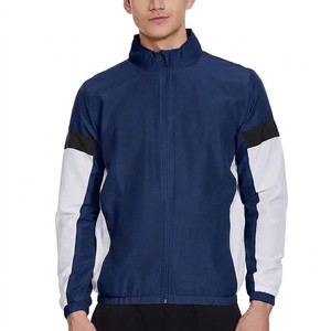 Mens Athletic Windbreaker <b>Jacket</b> Full Zip Stand Collar <b>Lightweight</b> Training <b>Running</b> Sports <b>Jacket</b> With Sleeve Contrast Panels - Product Image 1