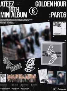ATEEZ 15TH MINI ALBUM [GOLDEN HOUR: Part.6] (VERSIÓN CON ENCANTO DE AURICULARES) CD de Música Pop, Plástico, Papel, Idioma Coreano, Todas las Edades, Modelo KR - Product Image 3