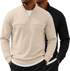 Top Trending Quarter Zip Long Sleeve Slim Fit Sporty Sweatshirt Knitted Polyester Quick Dry Autumn Stand Collar <b>Running</b> <b>Hoodie</b> - Product Image 4