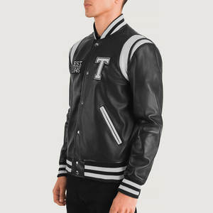 Veste en cuir pour homme, coupe classique, fermeture éclair, look élégant, couleur et taille personnalisées, fabriquée au Pakistan. - Product Image 2