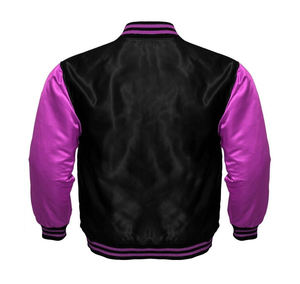 Chaqueta Universitaria de Béisbol de Satén Transpirable con Logotipo Personalizado, Estilo Universitario, Talla Grande, Chaqueta Universitaria Completa con Letras - Product Image 2