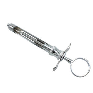 Seringue d'anesthésie manuelle Accuram en acier inoxydable réutilisable, type cartouche, avec poignée moletée argentée, classe A - Product Image 2