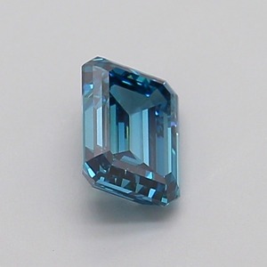Diamant de laboratoire de 0,96 carat, taille émeraude, bleu vif fantaisie, clarté VVS2, polissage excellent, certifié IGI, pierre précieuse CVD de qualité supérieure - Product Image 4