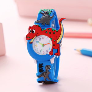 Bracelet de montre en silicone motif dinosaure mignon pour enfants, idéal pour les montres d'extérieur, cadeau pour fils 7912 - Product Image 1