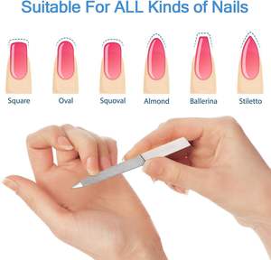Juego de 6 Limas de Uñas de Diamante Zebra para Manicura y Pedicura, de Acero Inoxidable, Doble Cara, Grano Fino, Naturales, Duraderas, para Uñas Acrílicas y Postizas - Product Image 2
