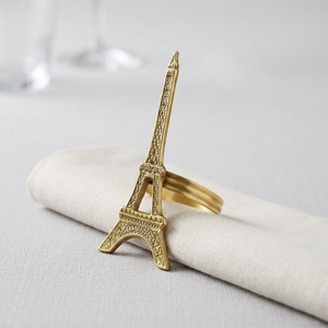 Antique Gold Brass Teapot Napkin Ring Metal Serviette Holder Buckle for Luxury High Tea Party Wedding Banquet <b>Table</b> Decoration - Product Image 4