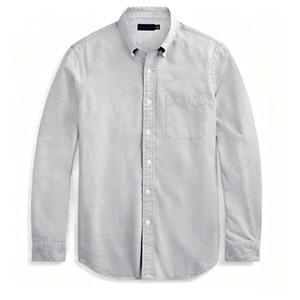 Chemise boutonnée décontractée pour homme à manches longues, coupe ajustée, 100 % coton, écologique, séchage rapide, respirante, en tissu sergé, été, personnalisable OEM - Product Image 5