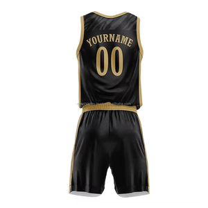 Service OEM, sur mesure, maillots de basket-ball unisexes de haute qualité, respirants, imprimés, grandes tailles, ensembles d'uniformes d'équipe, évacuation de l'humidité - Product Image 3