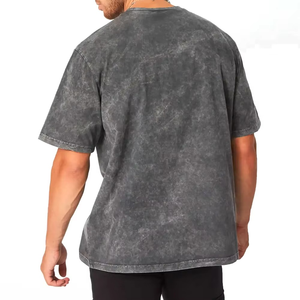 เสื้อยืดแบรนด์สั่งทำพิเศษสำหรับผู้ชาย ล้างสีแบบแอซิด ดีไซน์ใหม่ ขายดี ระบายอากาศได้ดี เสื้อยืดผู้ชายล้างสีแบบแอซิด ขายส่ง - Product Image 2