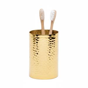 Modern Black And Gold <b>Toothbrush</b> <b>Holder</b> Bathroom Accessory For Counter Top Storage Bathroom Organizer Stand Stylish Home Decor - Product Image 4
