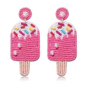 Pendientes Colgantes Hechos a Mano con Cuentas Amarillas y Diseño de Emoji, Joyería Moderna para Mujer, Accesorios de Moda con Estilo de Dibujos Animados para Fiestas - Product Image 3