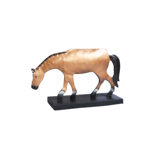 Escultura de caballo de buceo de mesa sombreada colorida, figurita decorativa de pollo pintada con degradado verde para exhibición de hogar u oficina - Product Image 3