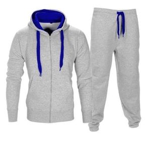 Ensemble de survêtement pour homme en molleton uni, spandex/coton, sweat-shirt à capuche et pantalon de survêtement, coupe ample et oversize - Product Image 6