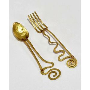 Hot Selling Metal <b>Cheese</b> <b>Set</b> in Golden Finished With Unique Designed Handle for Kitchen Use - Product Image 6