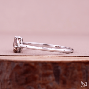 Pear and Emerald Cut Orange Lab Grown Diamond Toi et Moi <b>Ring</b> <b>Two</b> <b>Stone</b> Engagement <b>Ring</b> Sterling Silver 925 Ready to Ship - Product Image 2