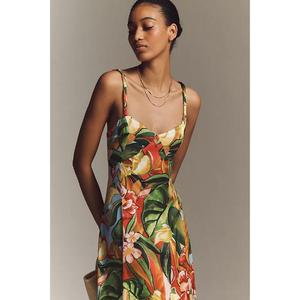 Elegante Vestido Maxi con Cuello en V de Farm Rio X Anthropologie, Estilo Moderno y Natural, Ideal para una Elegancia de Día y de Noche - Product Image 4