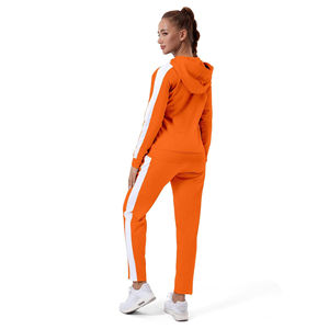 Conjunto Deportivo de Dos Piezas para Mujer, Talla Grande, Informal, Transpirable, con Capucha, Estampado Sólido, Invierno 2026 - Product Image 5