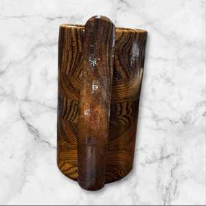 Taza de café/té de barril antiguo, taza de cerveza de madera natural, jarra decorativa marrón para el hogar, de la India, material de madera duradero - Product Image 4