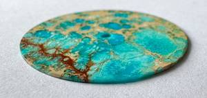 Esfera Redonda de Jaspe Sedimentario Azul para Reloj, 28.50mm, 0.6mm, 2mm, Pulido a Una Cara, Componente de Reloj de Lujo Personalizado, Piedra Suelta, Gemas K - Product Image 5