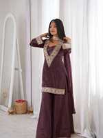 Ensemble Salwar Kameez en soie bleu clair brodé, longueur au sol, tenue indienne pakistanaise pour mariage, fête, femmes