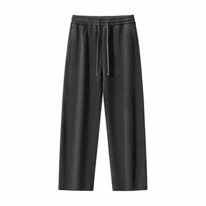 Pantalons de jogging personnalisés pour hommes et femmes, taille élastique, cordon de serrage, jambe droite, coupe ample, décontracté, OEM ODM, vente en gros - Product Image 1
