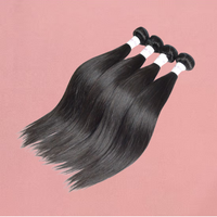 Cheveux humains vierges Remy bruts 100 % naturels d'Inde du Sud, lots en vrac, double trame machine, emballage personnalisable, donneur unique SV3