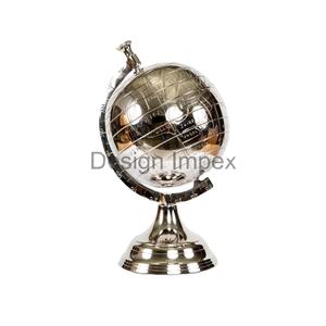 Soporte de globo minimalista giratorio modelo de globo de plata de alta calidad Decoración de mesa decorativa objeto artículos de regalo de negocios - Product Image 1