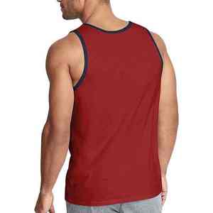 Débardeur uni pour homme pour l'entraînement et le fitness, impression de logo personnalisée, coton, style décontracté - Prix de gros usine - Product Image 4