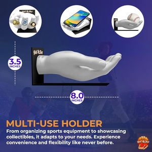 Support mural compact en résine pour balles de baseball et de cricket - Durable, plusieurs couleurs - Product Image 6