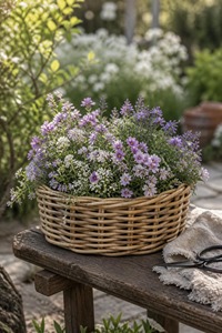 Vintage Style Rattan Planter For Indoor Outdoor Plants Boho Home Decor Woven Basket <b>Pot</b> <b>Holder</b> Can Be Used As Storage Basket - Product Image 4